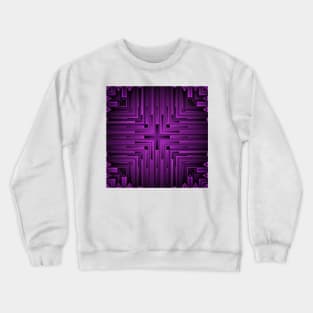 pink and purple floral fantasy kaleidoscopic design Crewneck Sweatshirt